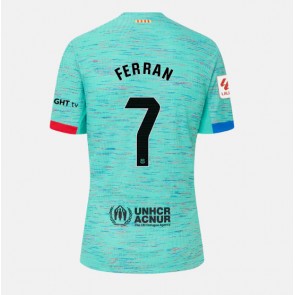 Lacne Ženy Futbalové dres Barcelona Ferran Torres #7 2023-24 Krátky Rukáv - Tretina